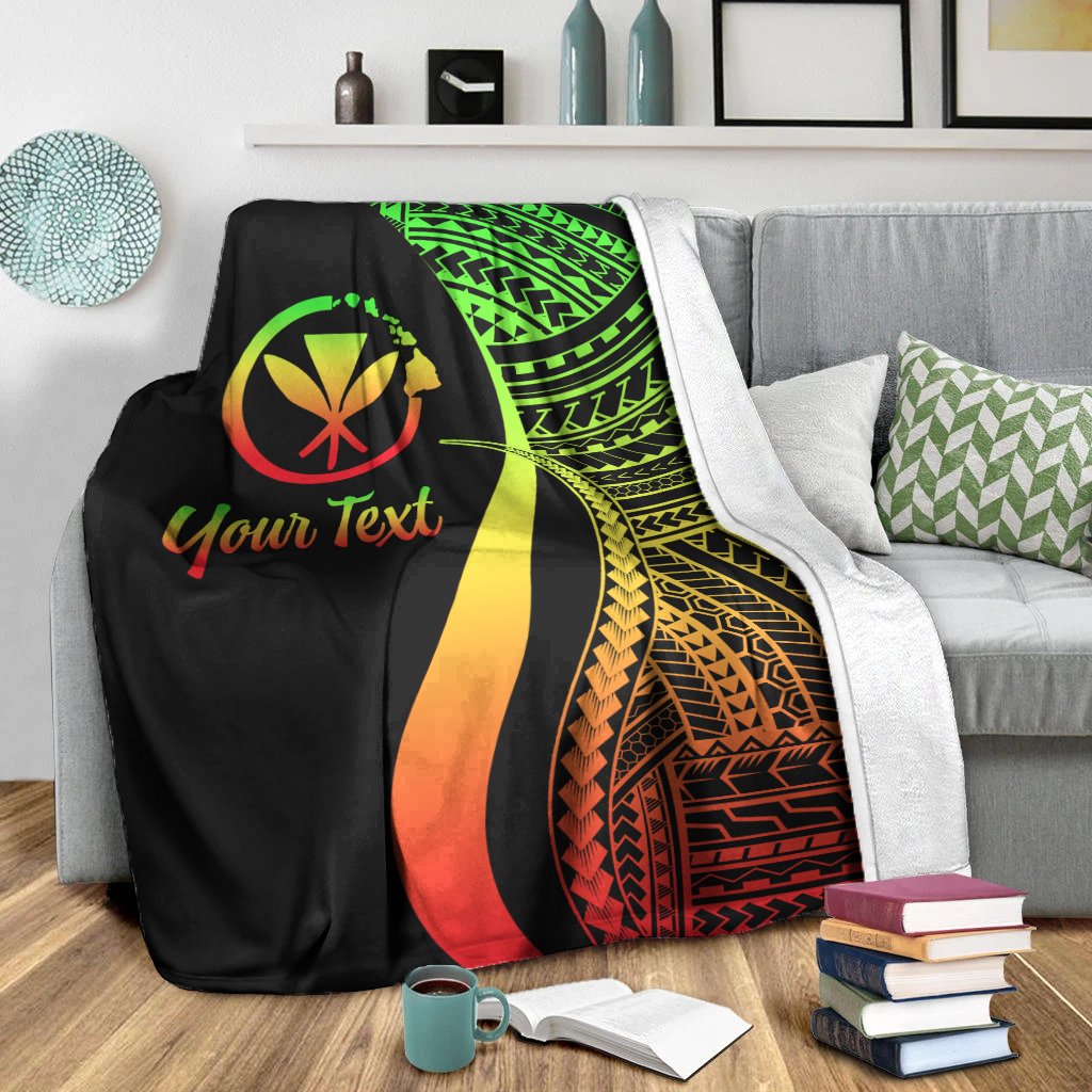 Hawaii Custom Personalised Premium Blanket - Reggae Polynesian Tentacle Tribal Pattern - Polynesian Pride