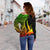 Tokelau Women's Off Shoulder Sweater - Reggae Polynesian Tentacle Tribal Pattern - Polynesian Pride