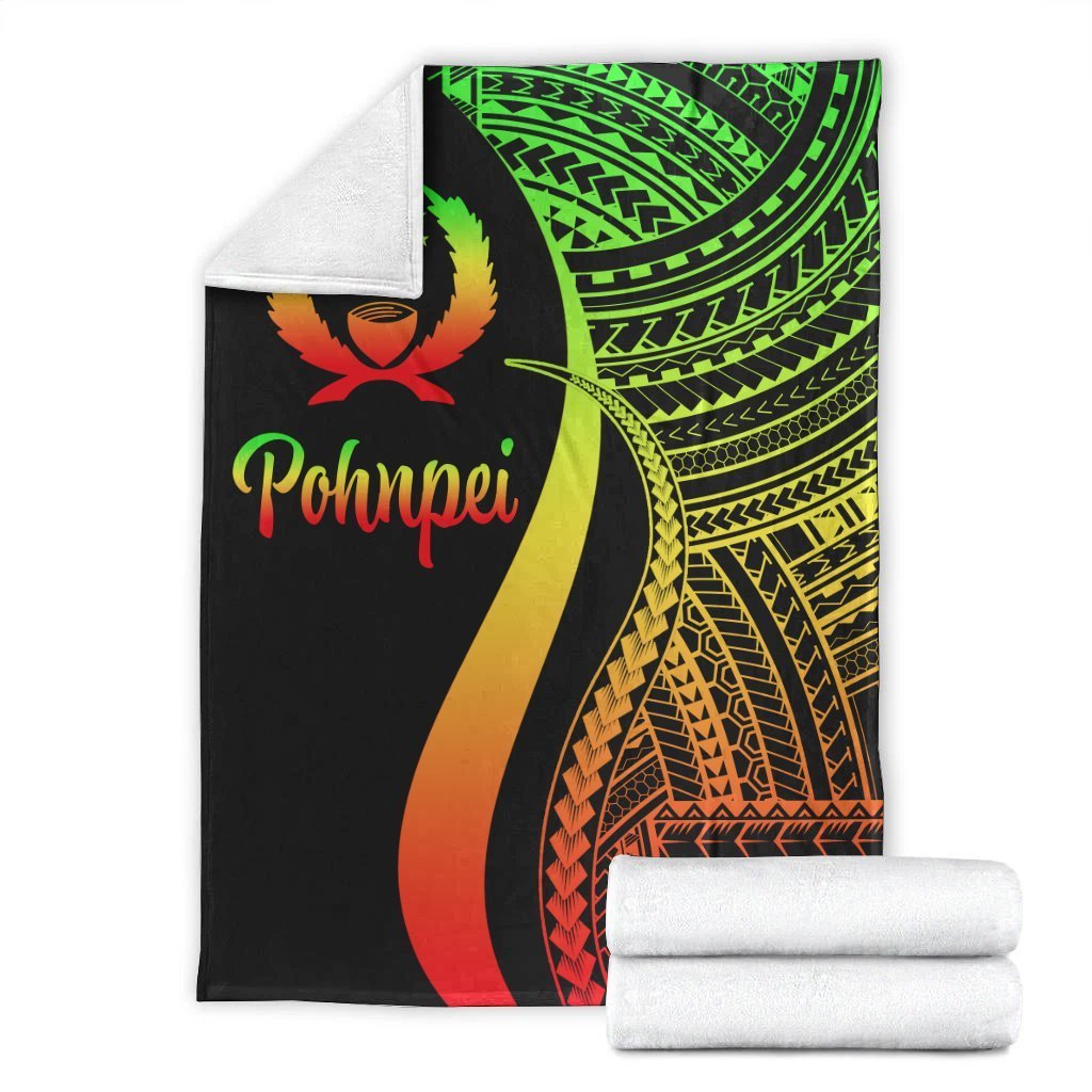 Pohnpei Premium Blanket - Reggae Polynesian Tentacle Tribal Pattern - Polynesian Pride