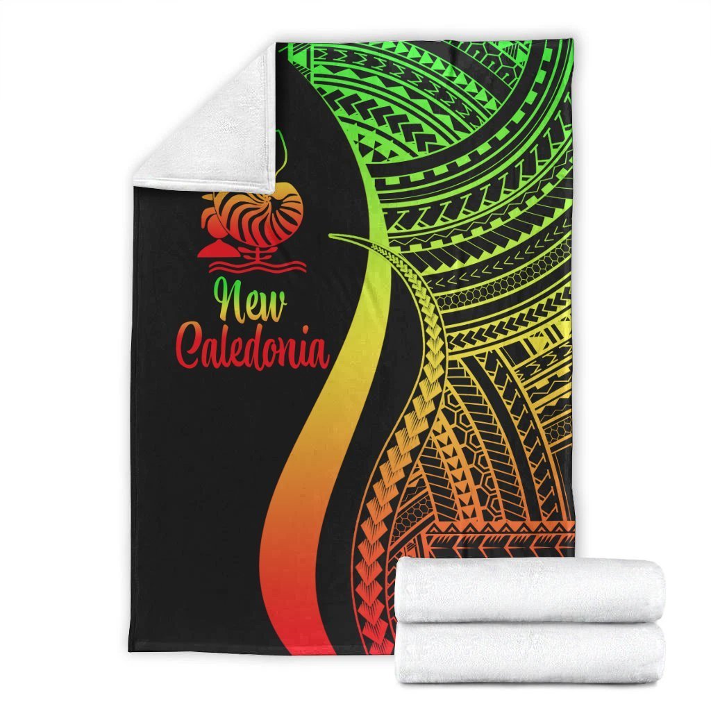New Caledonia Premium Blanket - Reggae Polynesian Tentacle Tribal Pattern Crest - Polynesian Pride