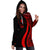 Yap Women's Hoodie Dress - Red Polynesian Tentacle Tribal Pattern - Polynesian Pride