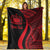 Samoa Custom Personalised Premium Blanket - Red Polynesian Tentacle Tribal Pattern - Polynesian Pride