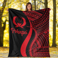 Pohnpei Premium Blanket - Red Polynesian Tentacle Tribal Pattern - Polynesian Pride