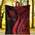 Tuvalu Custom Personalised Premium Blanket - Red Polynesian Tentacle Tribal Pattern - Polynesian Pride