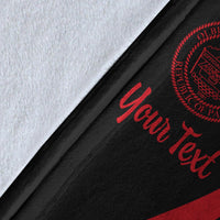 Palau Custom Personalised Premium Blanket - Red Polynesian Tentacle Tribal Pattern Crest - Polynesian Pride