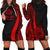 American Samoa Women's Hoodie Dress - Red Polynesian Tentacle Tribal Pattern Red - Polynesian Pride