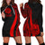 Tahiti Women's Hoodie Dress - Red Polynesian Tentacle Tribal Pattern Red - Polynesian Pride