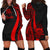 Tuvalu Women's Hoodie Dress - Red Polynesian Tentacle Tribal Pattern Red - Polynesian Pride