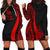 New Caledonia Women's Hoodie Dress - Red Polynesian Tentacle Tribal Pattern Red - Polynesian Pride