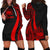 Samoa Women's Hoodie Dress - Red Polynesian Tentacle Tribal Pattern Red - Polynesian Pride