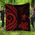 Niue Premium Quilt - Red Tentacle Turtle Red - Polynesian Pride