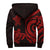 Niue Sherpa Hoodie - Red Tentacle Turtle - Polynesian Pride