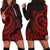 Yap Women Hoodie Dress - Red Tentacle Turtle Reggae - Polynesian Pride