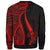 Niue Custom Personalised Sweatshirt - Red Polynesian Tentacle Tribal Pattern - Polynesian Pride