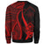 Guam Custom Personalised Sweatshirt - Red Polynesian Tentacle Tribal Pattern - Polynesian Pride