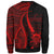 Tuvalu Custom Personalised Sweatshirt - Red Polynesian Tentacle Tribal Pattern - Polynesian Pride