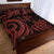 Tonga Quilt Bed Set - Red Tentacle Turtle - Polynesian Pride