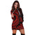 Yap Women Hoodie Dress - Red Tentacle Turtle - Polynesian Pride