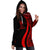 New Caledonia Women's Hoodie Dress - Red Polynesian Tentacle Tribal Pattern - Polynesian Pride