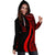 Cook Islands Women's Hoodie Dress - Red Polynesian Tentacle Tribal Pattern - Polynesian Pride