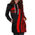 Tokelau Women's Hoodie Dress - Red Polynesian Tentacle Tribal Pattern - Polynesian Pride