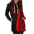 New Caledonia Women's Hoodie Dress - Red Polynesian Tentacle Tribal Pattern - Polynesian Pride