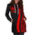 Samoa Women's Hoodie Dress - Red Polynesian Tentacle Tribal Pattern - Polynesian Pride