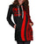 Hawaii Women's Hoodie Dress - Red Polynesian Tentacle Tribal Pattern - Polynesian Pride