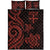 Fiji Quilt Bed Set - Red Tentacle Turtle - Polynesian Pride