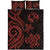 Tonga Quilt Bed Set - Red Tentacle Turtle - Polynesian Pride