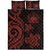 Samoa Quilt Bed Set - Red Tentacle Turtle - Polynesian Pride