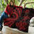 Tuvalu Premium Quilt - Red Tentacle Turtle - Polynesian Pride