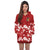 Tonga Hoodie Dress - Tonga Coat Of Arms Hibiscus Red LT13 Black - Polynesian Pride