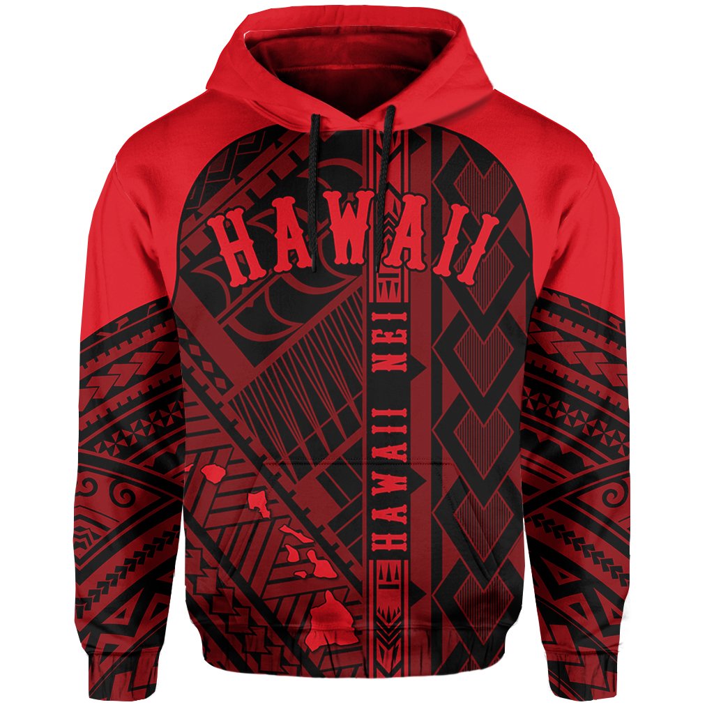 Hawaii Nei Hoodie Polynesian Red - Polynesian Pride