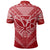 Hawaiian Kanaka Map Football Jersey Polo Shirt Red and White Roger Style - Polynesian Pride