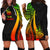 New Caledonia Women's Hoodie Dress - Reggae Polynesian Tentacle Tribal Pattern Reggae - Polynesian Pride