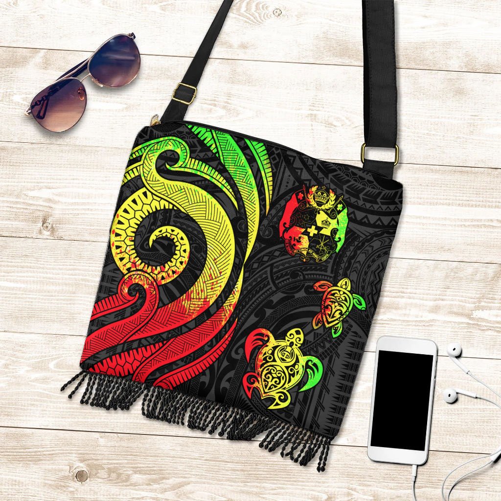 Tonga Boho Handbag - Reggae Tentacle Turtle Boho Handbag One Size Reggae - Polynesian Pride