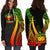 Samoa Women's Hoodie Dress - Reggae Polynesian Tentacle Tribal Pattern - Polynesian Pride