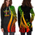 Kosrae Women's Hoodie Dress - Reggae Polynesian Tentacle Tribal Pattern - Polynesian Pride