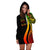 Fiji Women's Hoodie Dress - Reggae Polynesian Tentacle Tribal Pattern Crest - Polynesian Pride