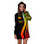 Nauru Women's Hoodie Dress - Reggae Polynesian Tentacle Tribal Pattern - Polynesian Pride