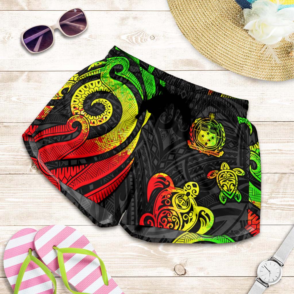 Samoa Women's Short - Reggae Tentacle Turtle Women Reggae - Polynesian Pride