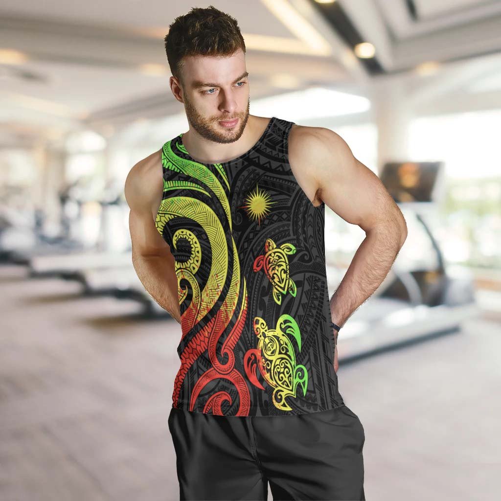 Marshall Islands Men's Tank Top - Reggae Tentacle Turtle - Polynesian Pride