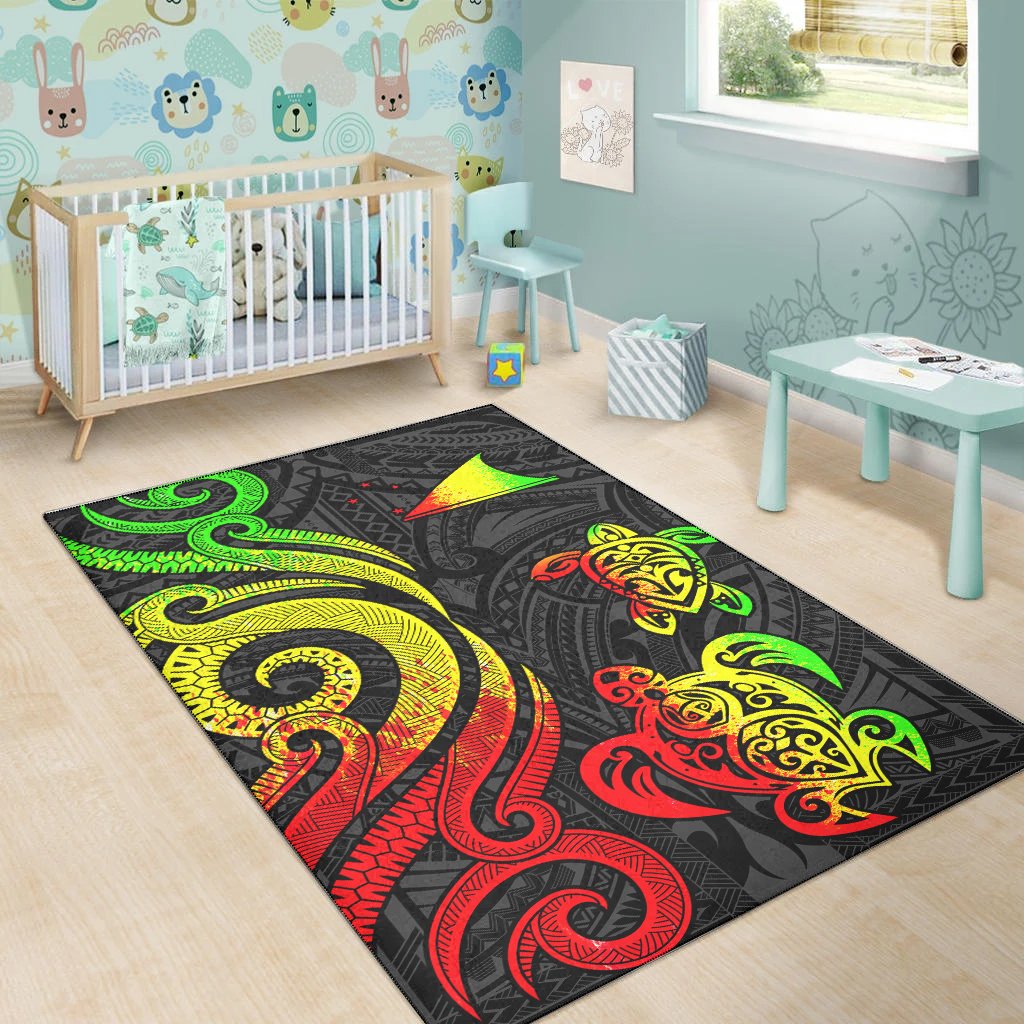 Tokelau Area Rug - Regaae Tentacle Turtle - Polynesian Pride