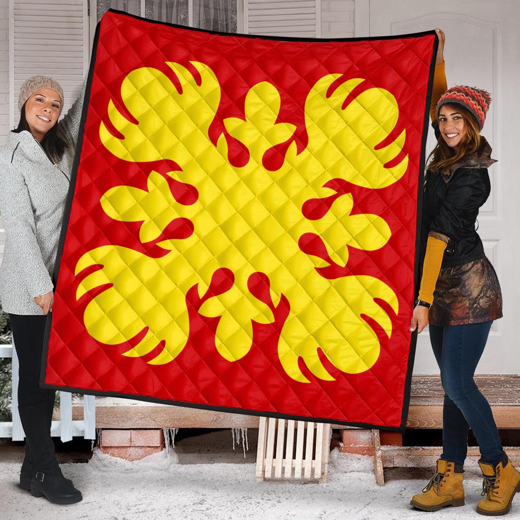 Hawaii Royal Pattern Premium Quilt - Royal - O2 Style - AH - Polynesian Pride