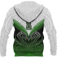 New Zealand Green Rugby Hoodie, Maori Manaia Pullover Hoodie - Polynesian Pride