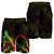 Cook Islands Polynesian Men's Shorts - Turtle With Blooming Hibiscus Reggae - Polynesian Pride