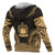 Samoa Polynesian Chief Custom Zip up Hoodie Gold Version - Polynesian Pride