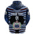 Custom Manu Samoa Rugby Zip Hoodie Creative Style Black, Custom Text and Number - Polynesian Pride