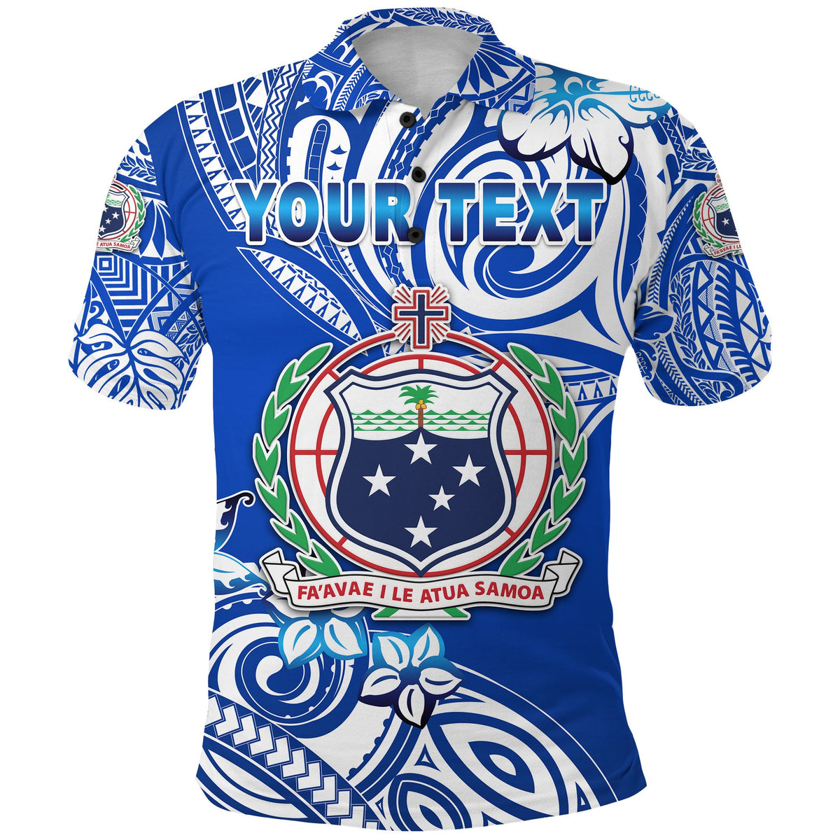 Custom Manu Samoa Rugby Polo Shirt Unique Vibes Coat Of Arms White - Polynesian Pride